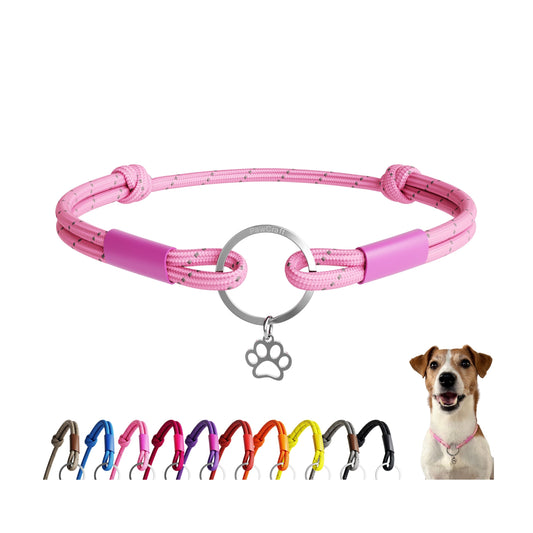 Pink_Reflective_id_Tag_Collar_for_dogs_and_cats